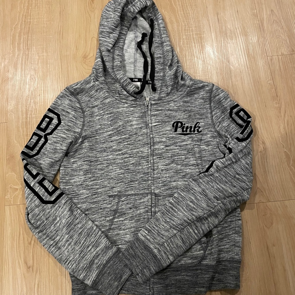 Gray pink sweatshirt
